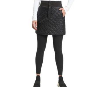 Athleta Quilted Insulated Lodge Skirt Black 4